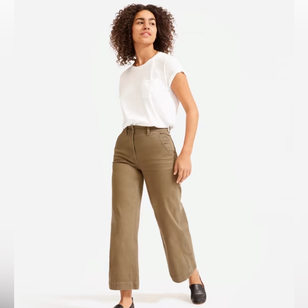 The Wide Leg Crop Pant Sz 8 Regular in Ochre (like new)